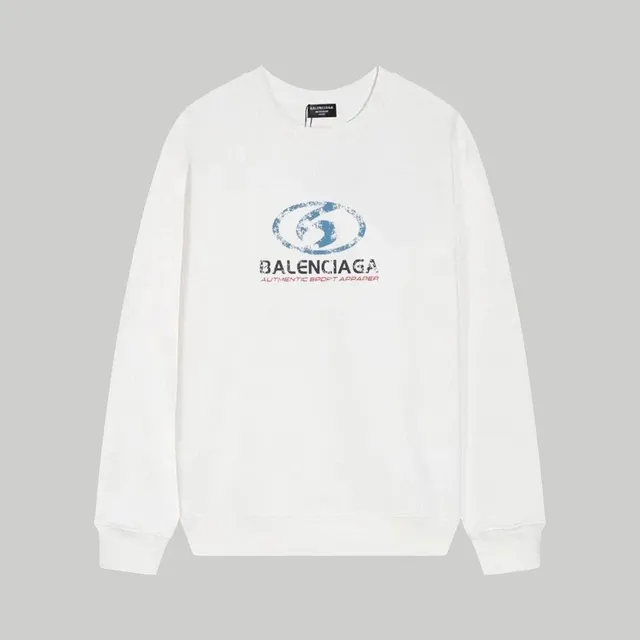 Balenciaga Crewneck Sweatshirt Globe Logo Print
