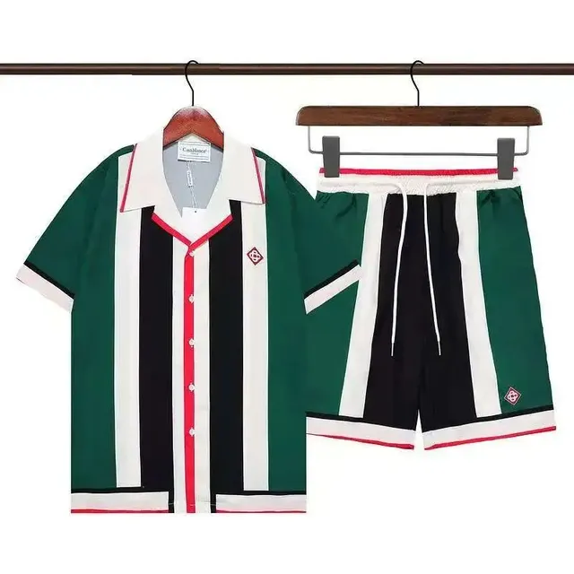 Casablanca Tennis Club Set Vertical Stripe