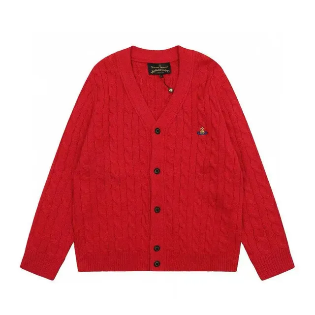 Cable Knit Cardigan Vivienne Westwood Orb Logo