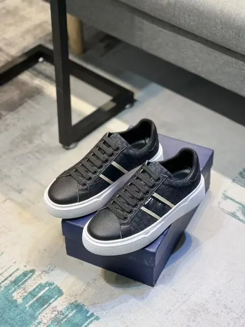 Prada Sneaker Textured Upper with Stripe Detail