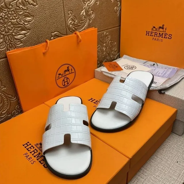 Hermès Oran Sandal Crocodile-Embossed