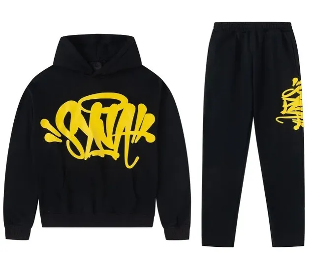 Hoodie and Joggers Set Graffiti Print