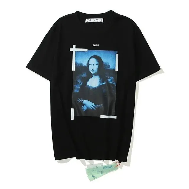 Off-White Mona Lisa Tee Taped Mona Lisa Print