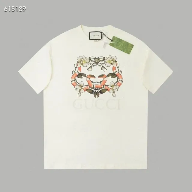 Gucci Graphic T-Shirt Serpenti Floral Print