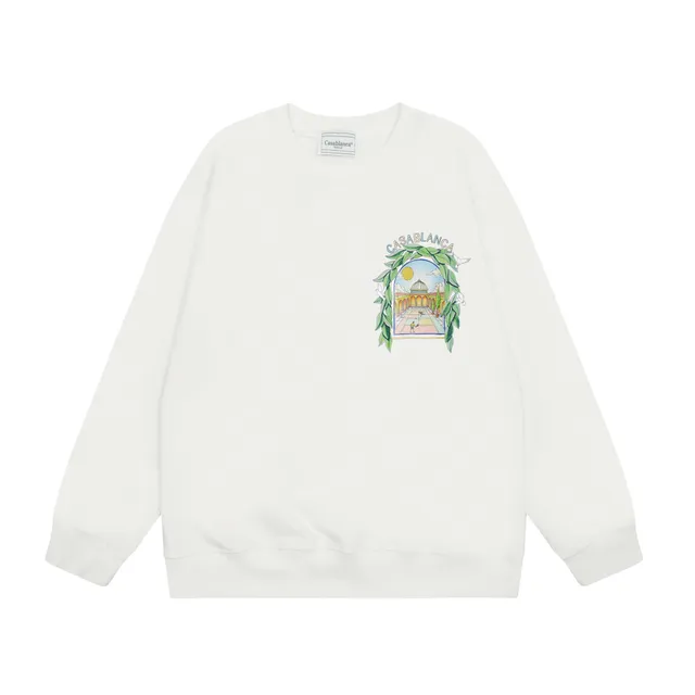 Casablanca Crewneck Sweatshirt Tennis Court Graphic