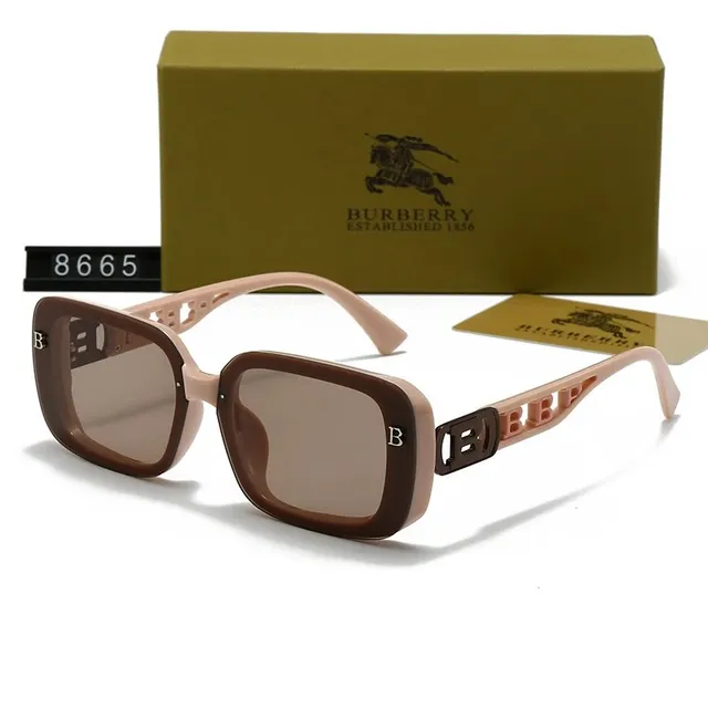 Burberry Square Sunglasses Brown Lens with Beige Frame