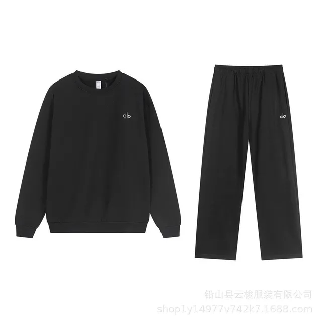 Alo Yoga Loungewear Set Black Logo