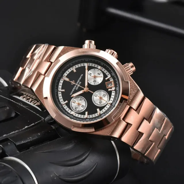 Vacheron Constantin Royal Oak Chronograph Black Dial Rose Gold