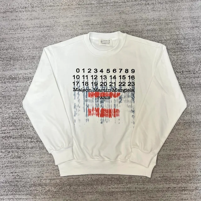 Maison Margiela Crewneck Sweatshirt Number Print