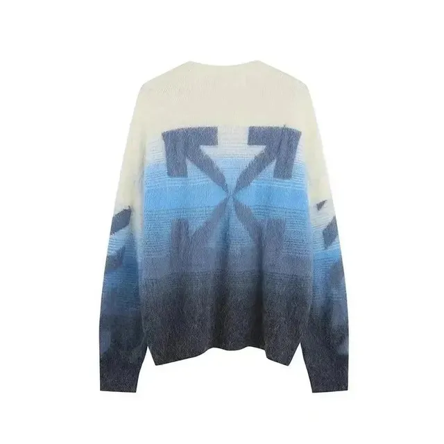 Off-White Arrow Knit Sweater Ombre Blue Gradient