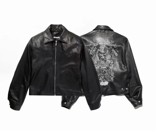 Dior Leather Jacket Embroidered Back