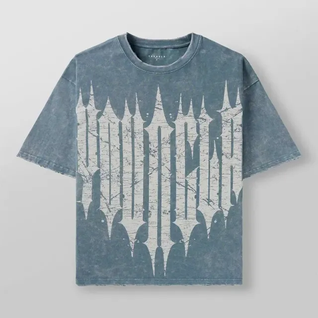 Other Brands Graphic Tee Acid Wash Cathedral Print
