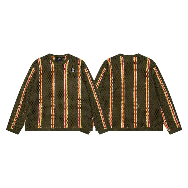 Stüssy Knit Sweater Striped Open-Knit