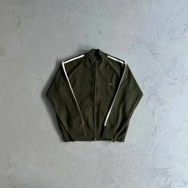 Adidas Track Jacket Olive with White Stripes