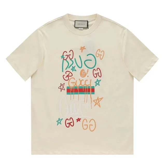 Gucci Graphic T-Shirt Graffiti Print