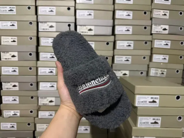 Balenciaga Triple S Slide Shearling