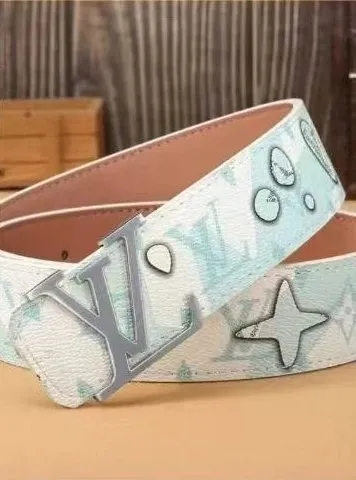 Louis Vuitton Monogram Belt Cloud Print