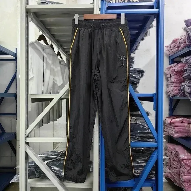 Sp5der Track Pants Yellow Stripe