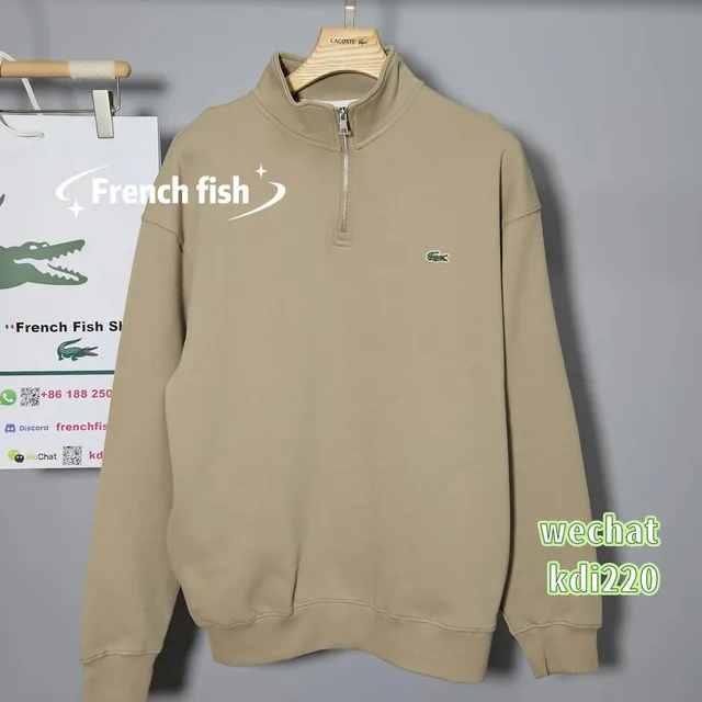Lacoste Quarter-Zip Sweatshirt Classic Croc Logo