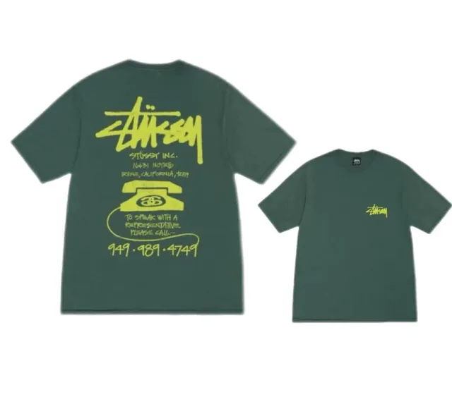 Stüssy Graphic Tee Phone Logo Print