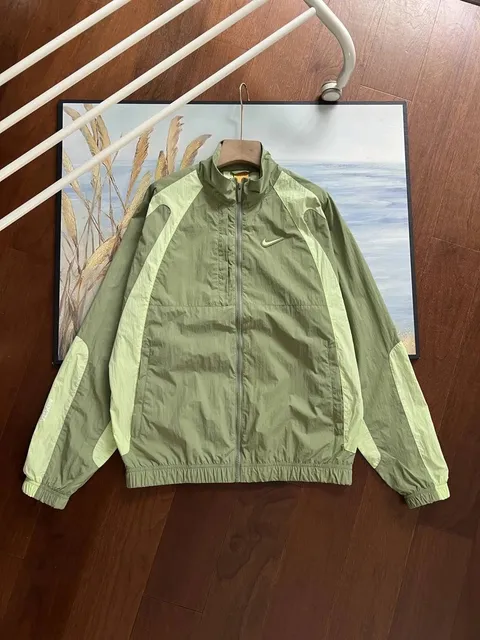 Nike Windrunner Jacket Olive and Lime Panel