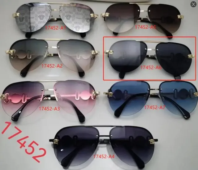 Versace Aviator Sunglasses Medusa Temple Detail