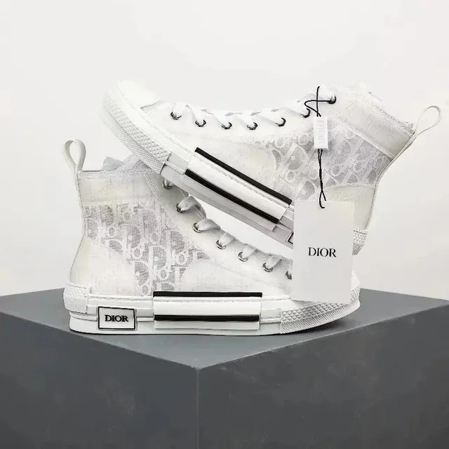 Dior B23 High-Top Sneaker Monogram Mesh