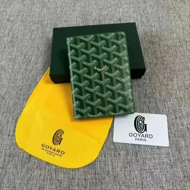 Goyard Saint Louis Passport Cover Green Goyardine Canvas