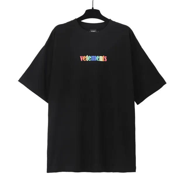 Vetements Logo Tee Rainbow Logo