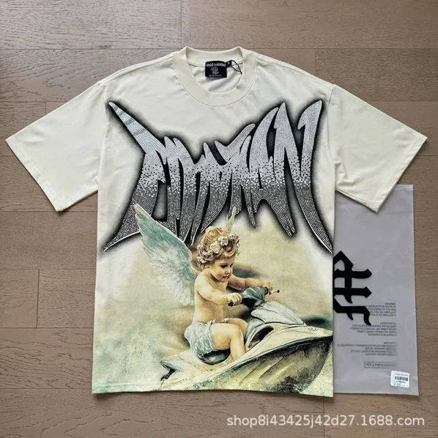 Mixed Emotion Graphic Tee Angel Jet Ski Print