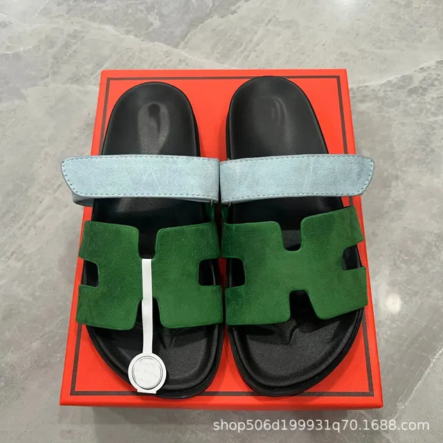 Hermès Oran Sandals H Logo Suede
