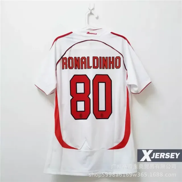 Adidas Ronaldinho #80 Jersey AC Milan Away 2004-05