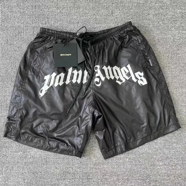 Palm Angels Logo Shorts Gothic Print