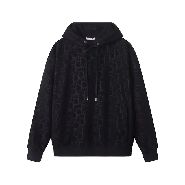 Dior Hooded Sweatshirt Oblique Logo Print