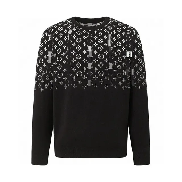 Louis Vuitton Monogram Knit Sweater Contrast Monogram