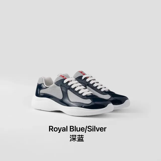 Prada Re-Nylon Trainer Royal Blue/Silver