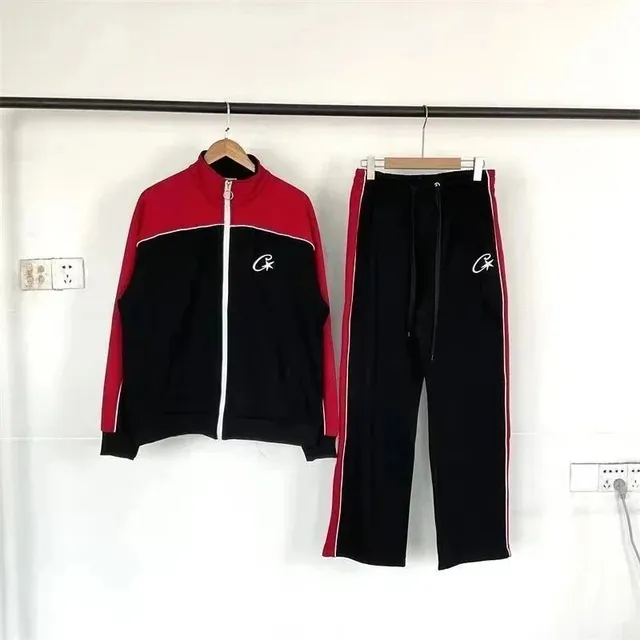 Corteiz Track Suit Red and Black