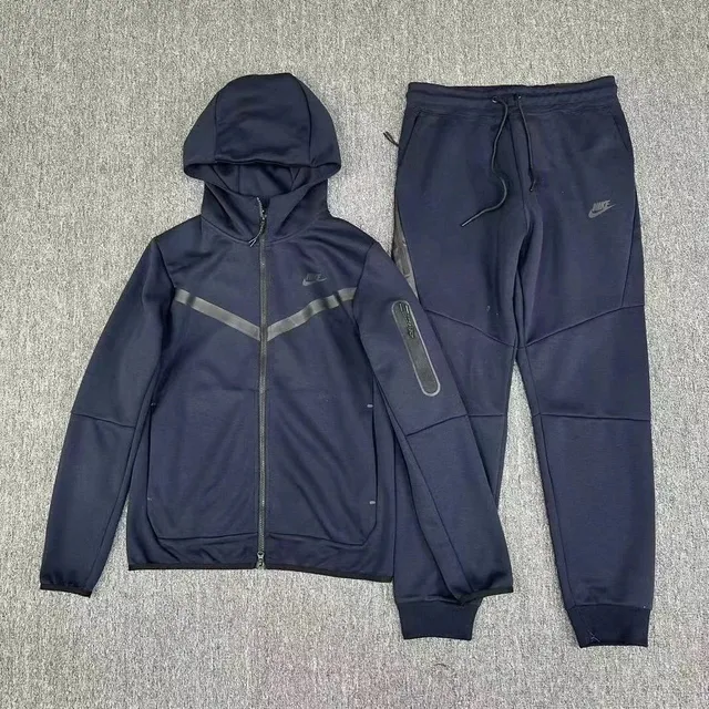 Nike Tech Fleece Hoodie and Joggers Dark Navy