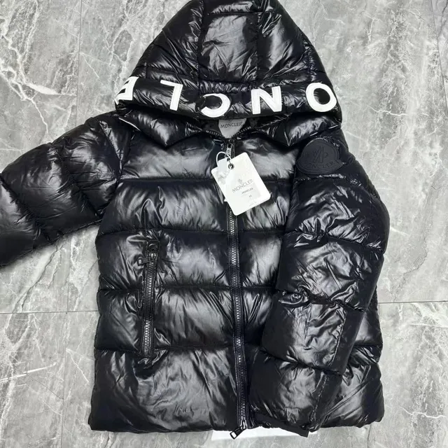 Moncler Logo Hooded Puffer Jacket Logo Hood