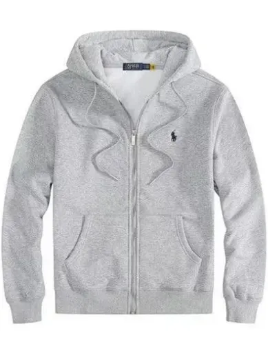 Polo Ralph Lauren Full-Zip Hoodie Heather Grey