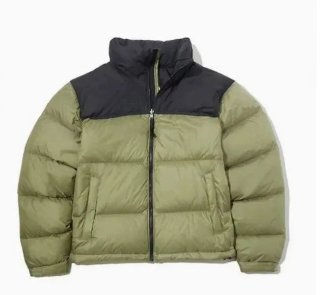 The North Face Nuptse Jacket Olive and Black