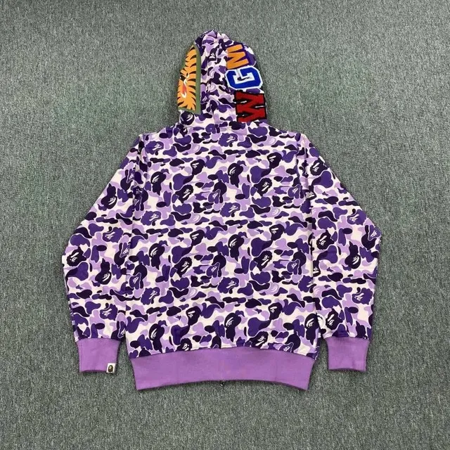 BAPE Shark Hoodie Purple Camo