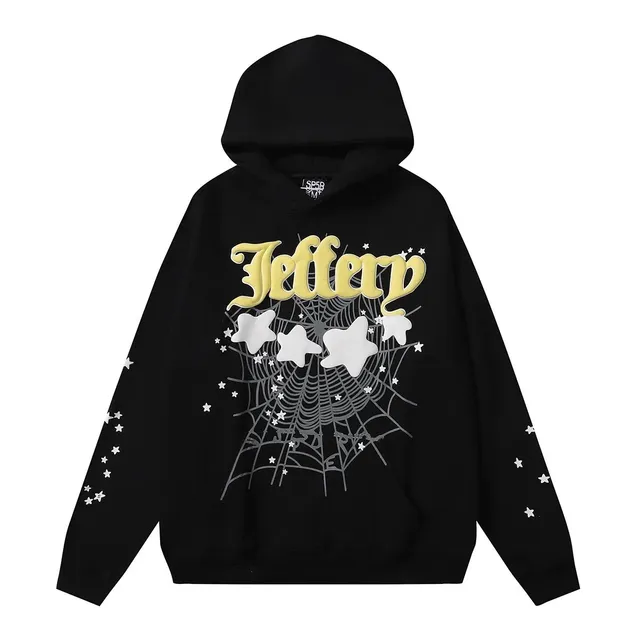Sp5der Hoodie Spiderweb Star Print