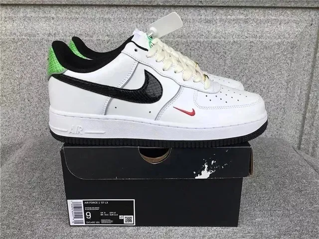Nike Air Force 1 '07 LX Low White/Black/Lime Green