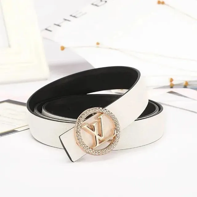 Louis Vuitton Reversible Belt LV Logo Buckle with Crystals