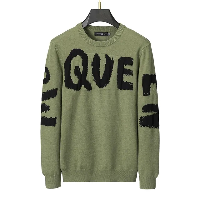 Alexander McQueen Knit Sweater Logo Intarsia