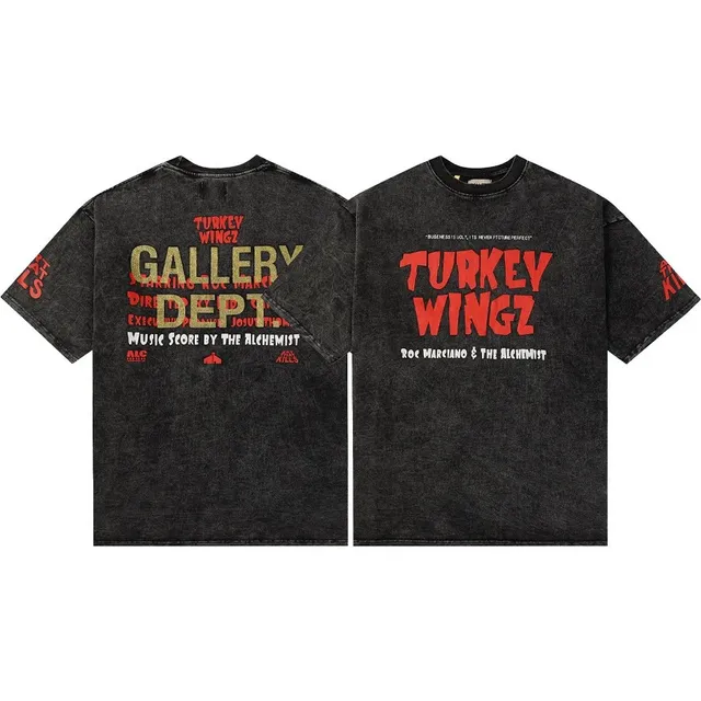 Gallery Dept. × Travis Scott Turkey Wingz Tee Acid Wash Graphic