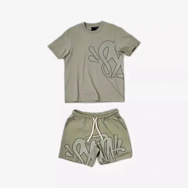 Syna World Graphic Tee and Shorts Set Outline Logo