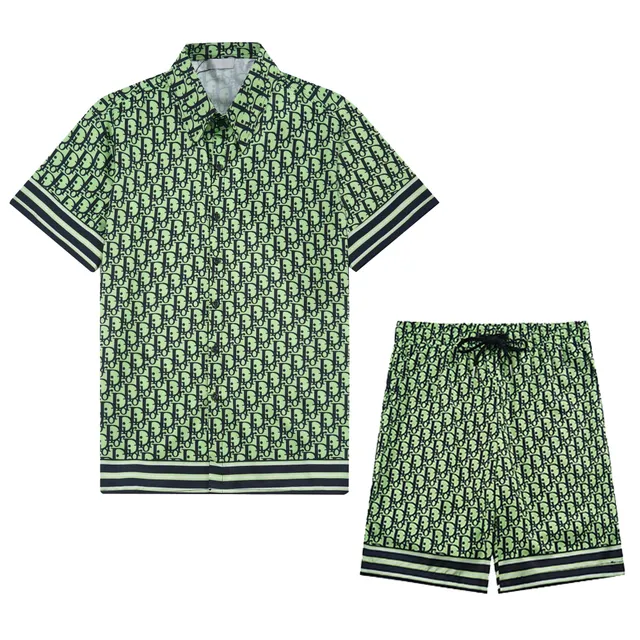 Dior Oblique Print Set Monogram Green