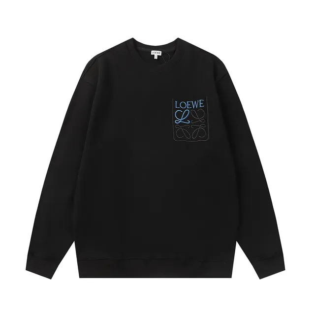 Loewe Crewneck Sweatshirt Embroidered Logo Pocket